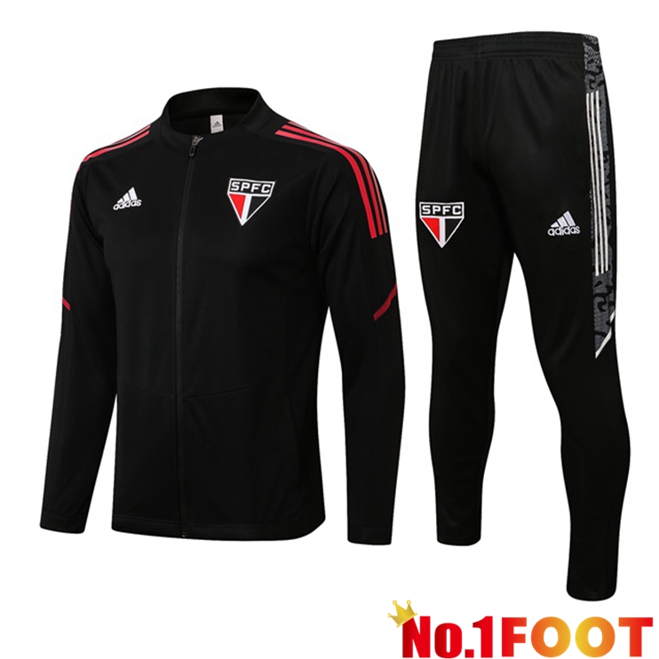 Sao Paulo FC Black Training Tracksuit Suit 2022/2023