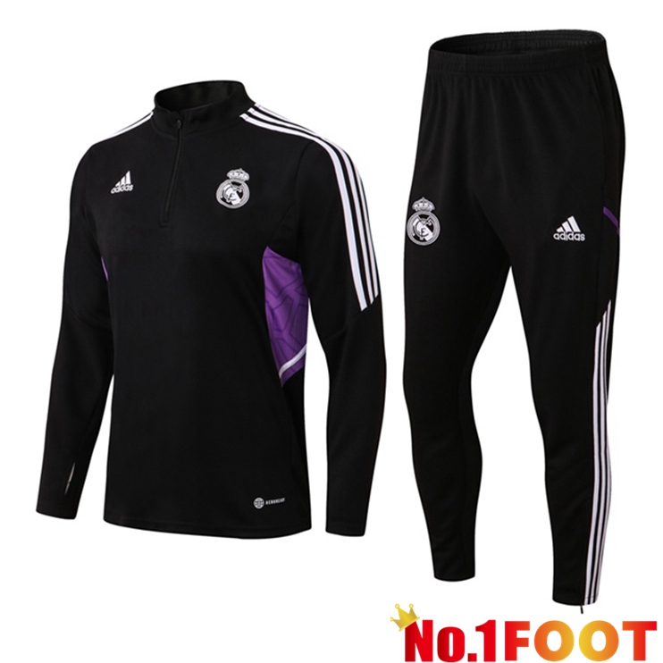 Real Madrid Black Training Tracksuit Suit 2022/2023