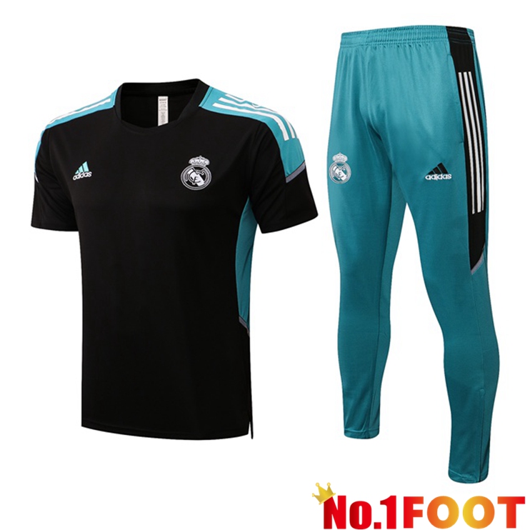 Real Madrid Training T Shirt + Pants Black 2022/2023