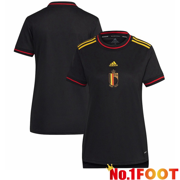 Belgium Womens Home Black Women's Euro Jersey 2022