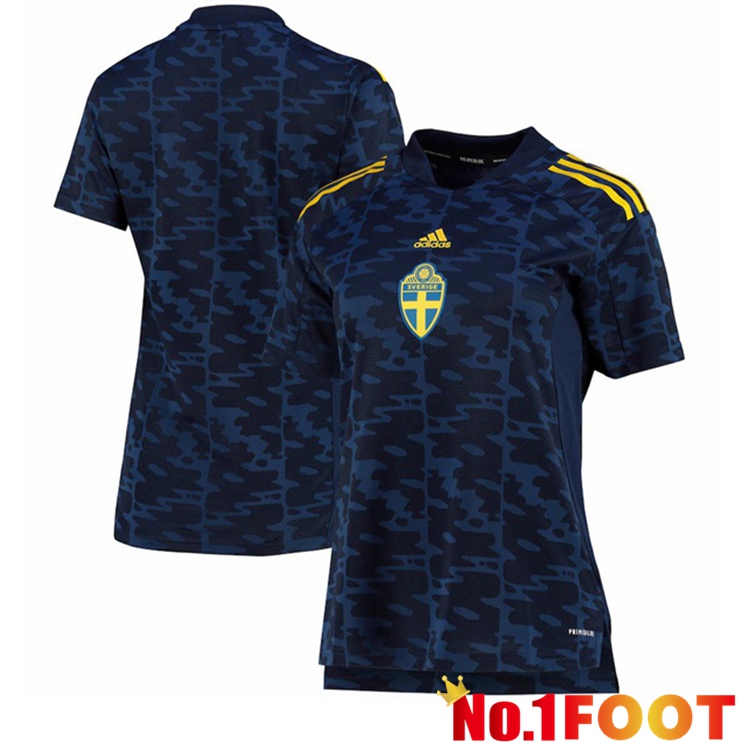 Sweden Womens Away Blue Women's Euro Jersey 2022