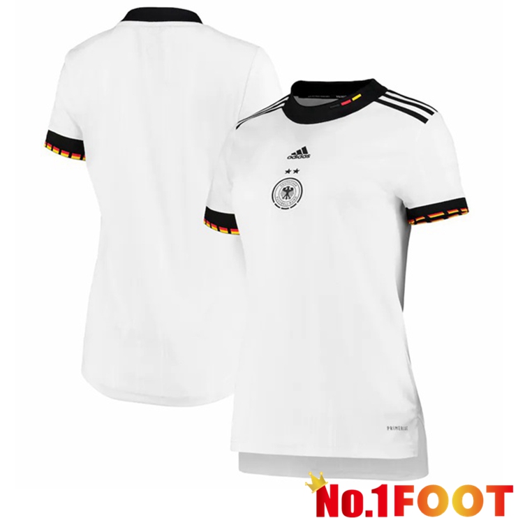 Germany Womens Home White Women's Euro Jersey 2022