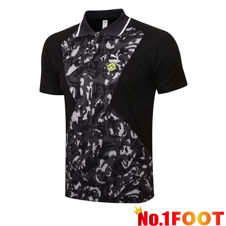 Dortmund BVB Polo Shirt Black 2021-2022