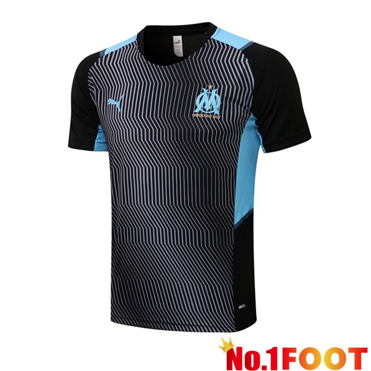 Marseille OM Training T-Shirts Black Blue 2021-2022