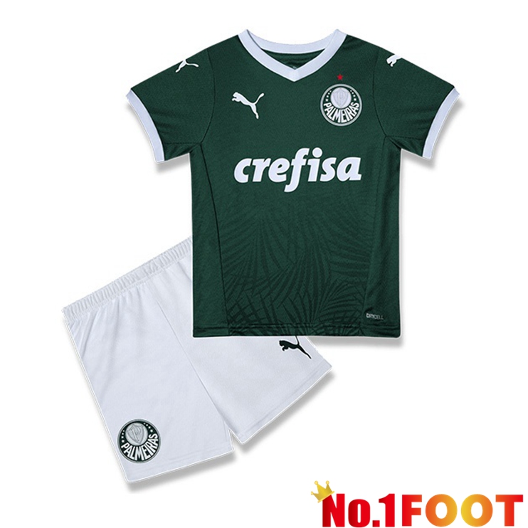 Palmeiras Kids Home Jerseys Green 2022-2023