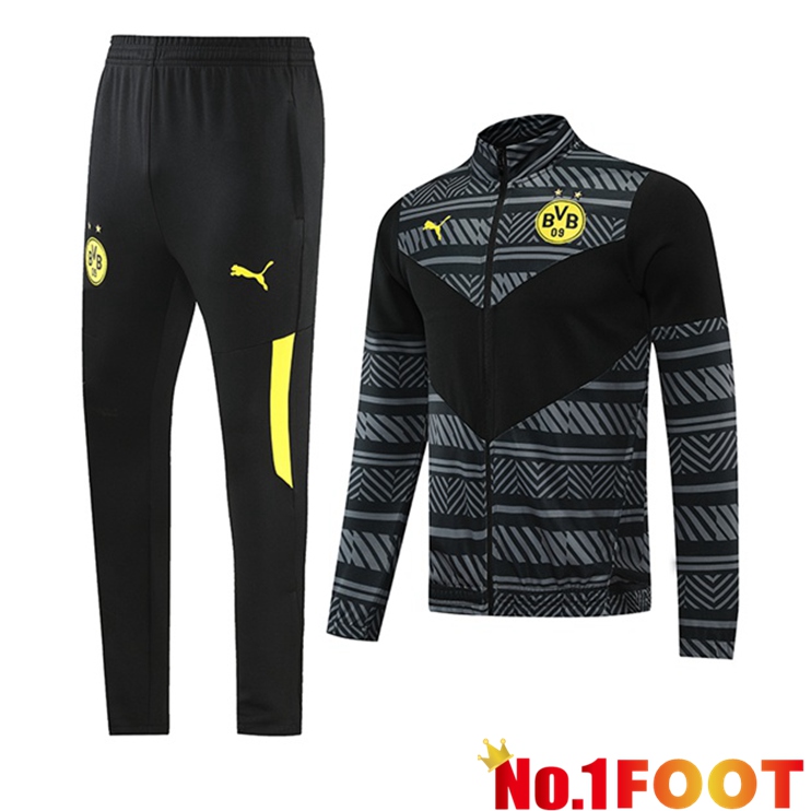 Dortmund BVB Black Grey Training Tracksuit Suit 2022/2023