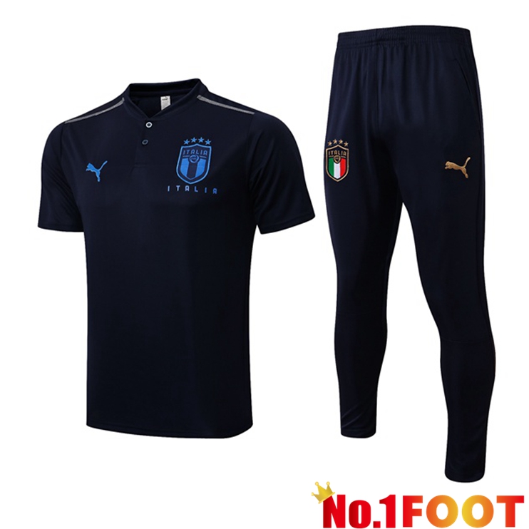 Italy Training T Shirt + Pants Blue Royal 2022/2023