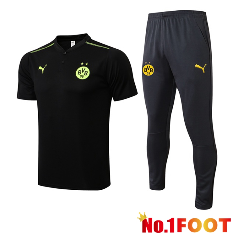 Dortmund BVB Training T Shirt + Pants Black 2022/2023