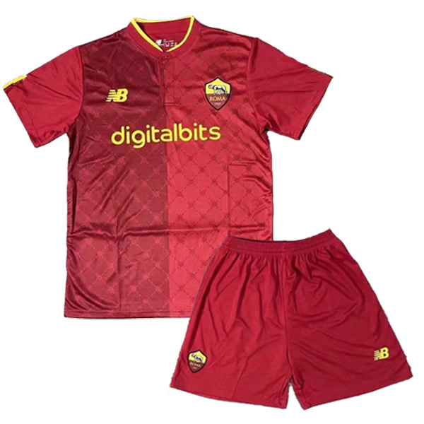 AS Roma Jersey Home Kids Red 2022/2023