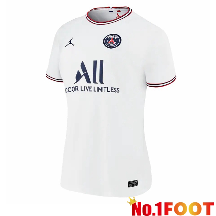 Jordan PSG Women Fourth Jerseys White 2021-2022