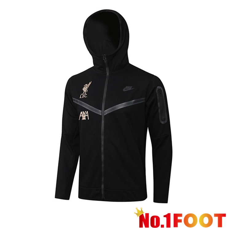 FC Liverpool Training Jacket Hoodie Black 2021-2022