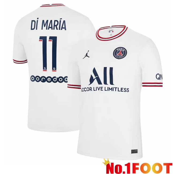 Jordan PSG (Di Maria 11) Fourth Jerseys White 2021-2022