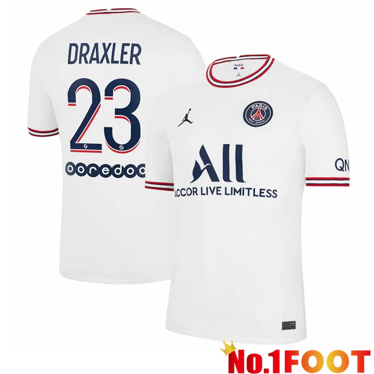 Jordan PSG (Draxler 23) Fourth Jerseys White 2021-2022