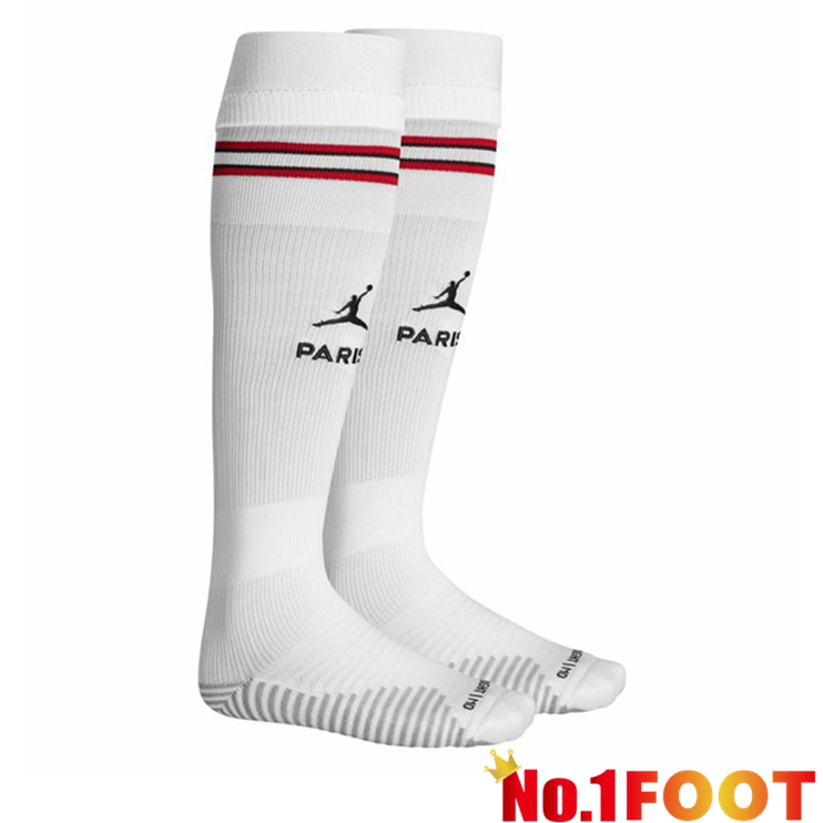 Jordan PSG Fourth Football Socks White 2021-2022