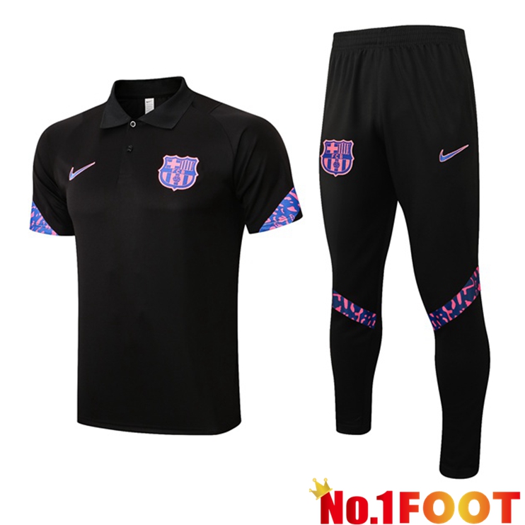 FC Barcelona + Pants Black Polo Shirt 2021/2022 - Click Image to Close