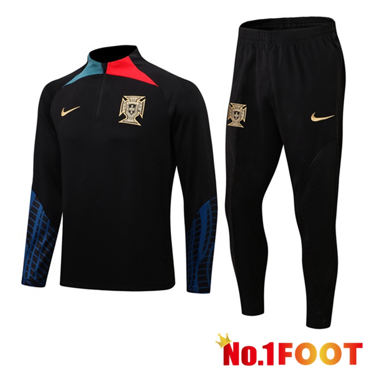 Portugal Black Training Tracksuit Suit 2022/2023