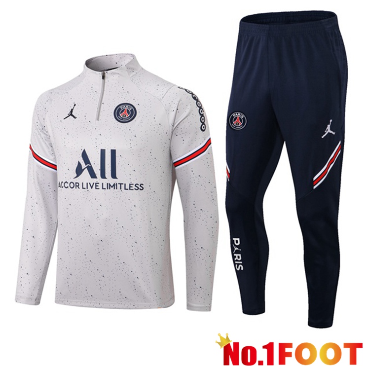 JORDAN Paris PSG Grey Training Tracksuit Suit 2022/2023