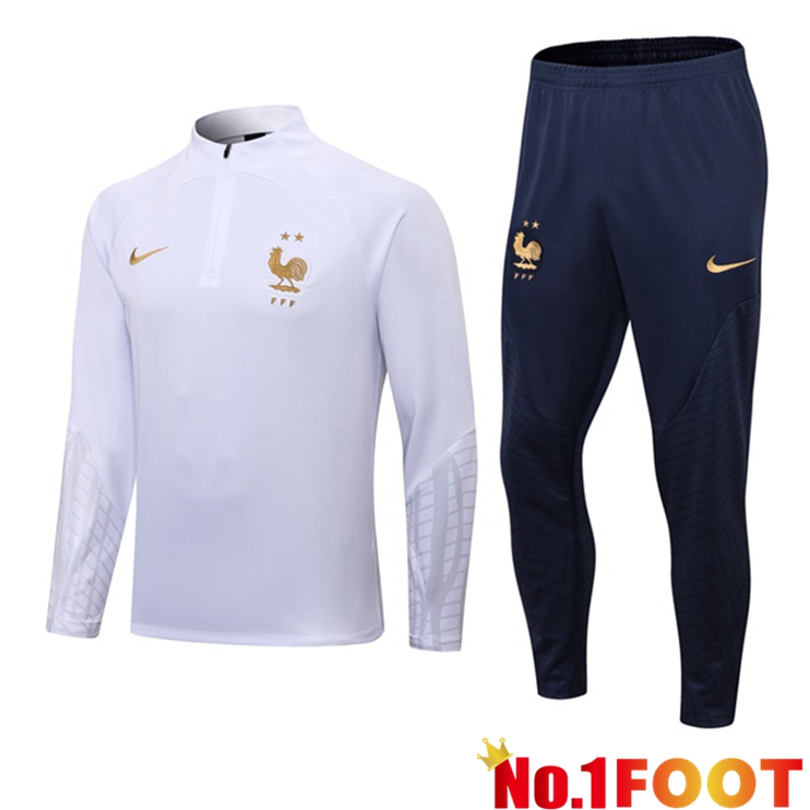 France White Training Tracksuit Suit 2022/2023