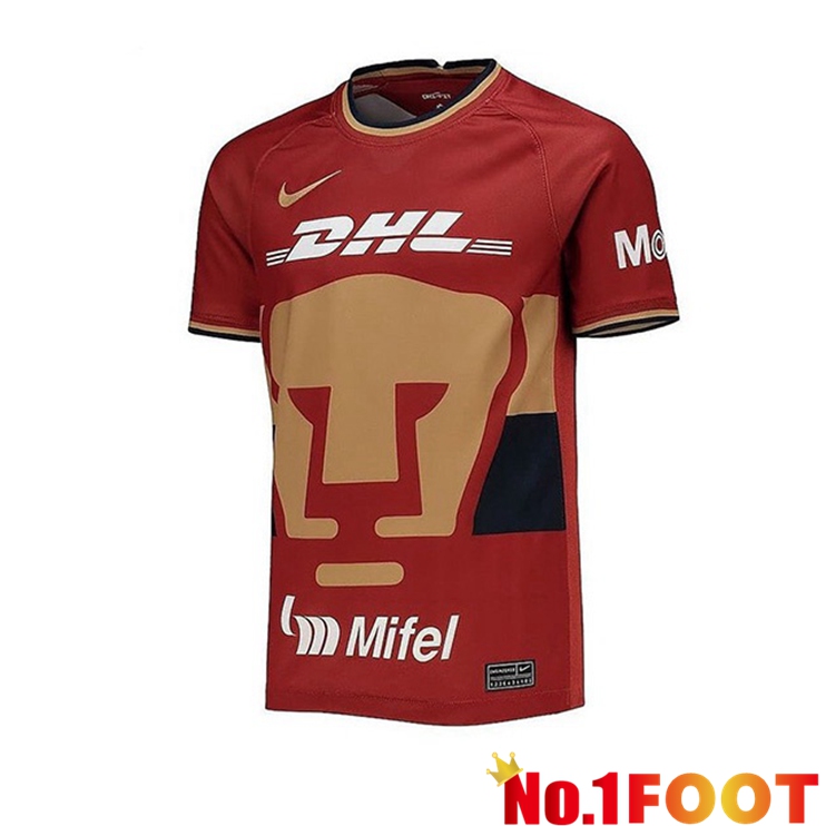 Pumas UNAM Third Jerseys Red Fonce 2022-2023 - Click Image to Close