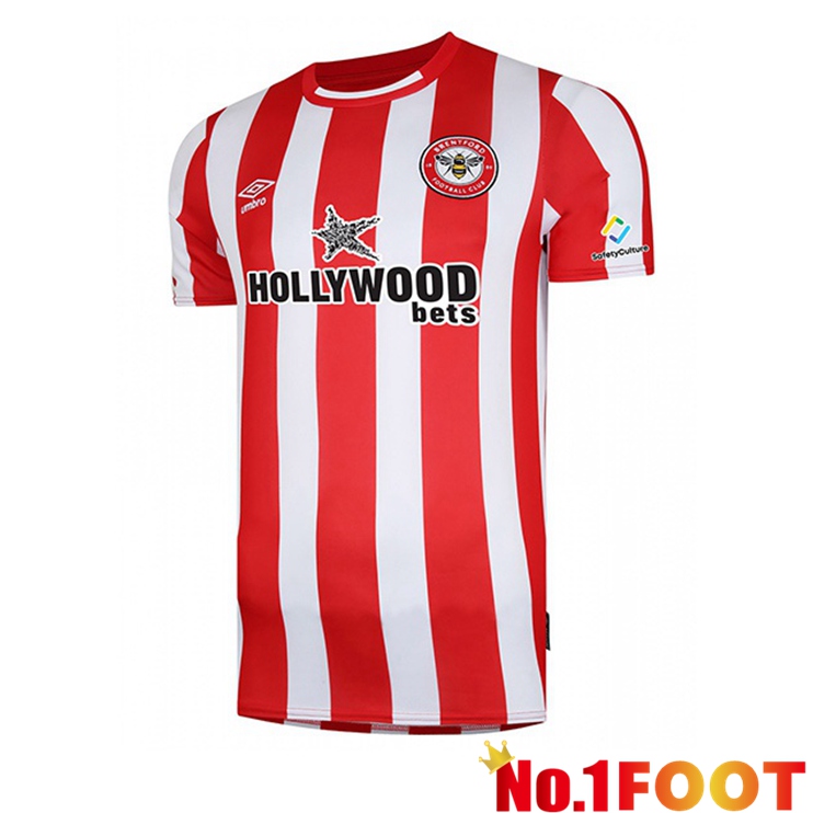 Brentford FC Home Red White Jersey 2022/2023