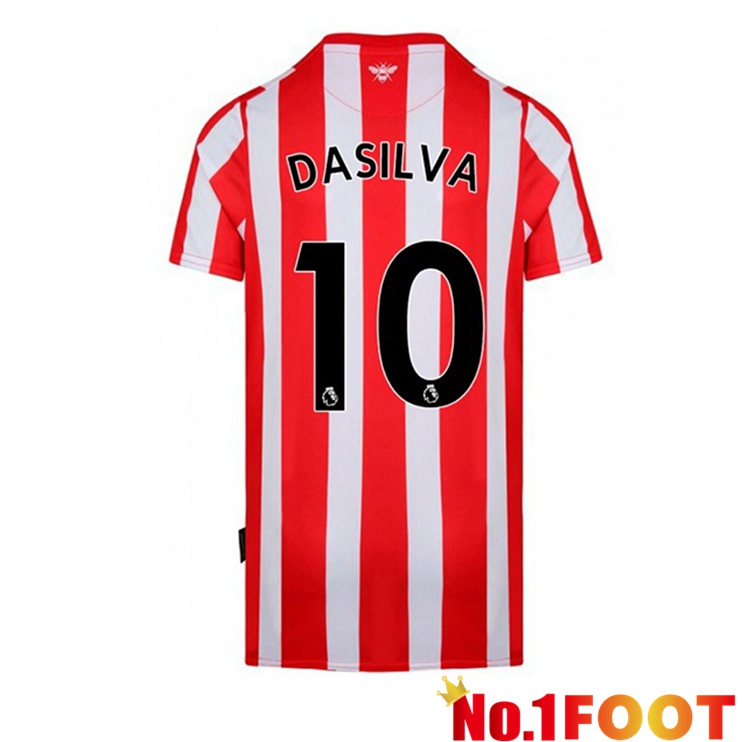 Brentford FC (DASILVA 10) Home Red White Jersey 2022/2023