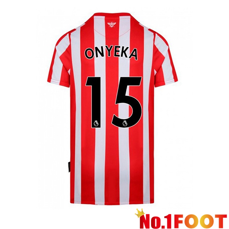 Brentford FC (ONYEKA 15) Home Red White Jersey 2022/2023