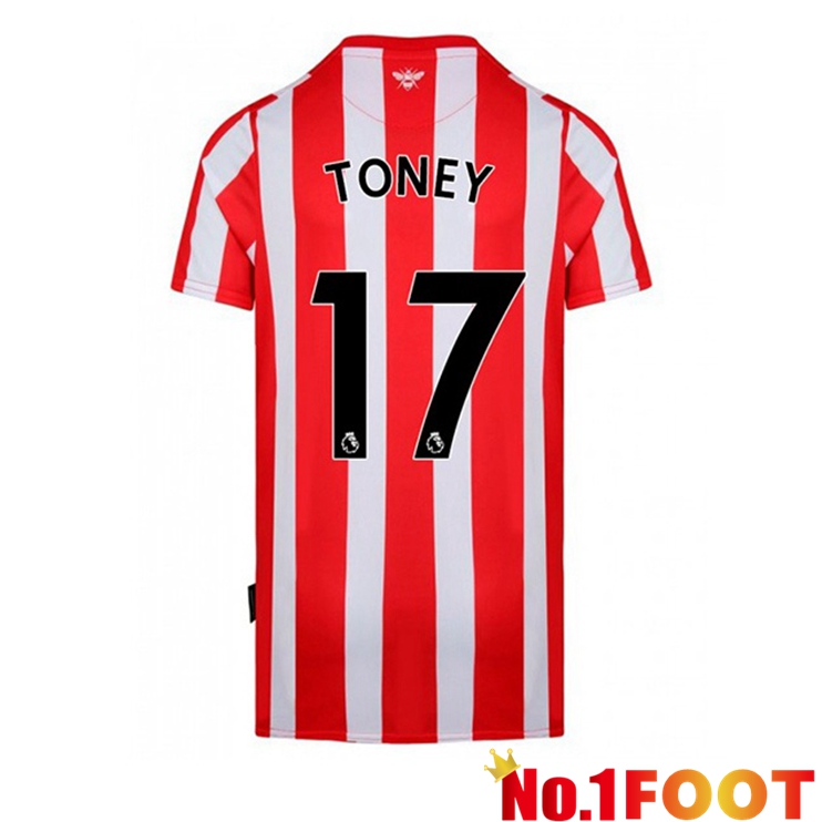 Brentford FC (TONEY 17) Home Red White Jersey 2022/2023