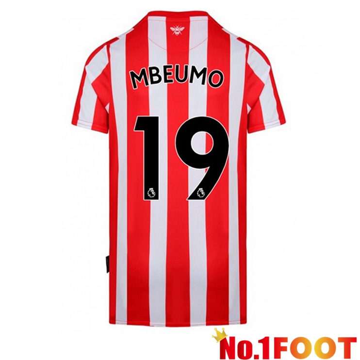 Brentford FC (MBEUMO 19) Home Red White Jersey 2022/2023