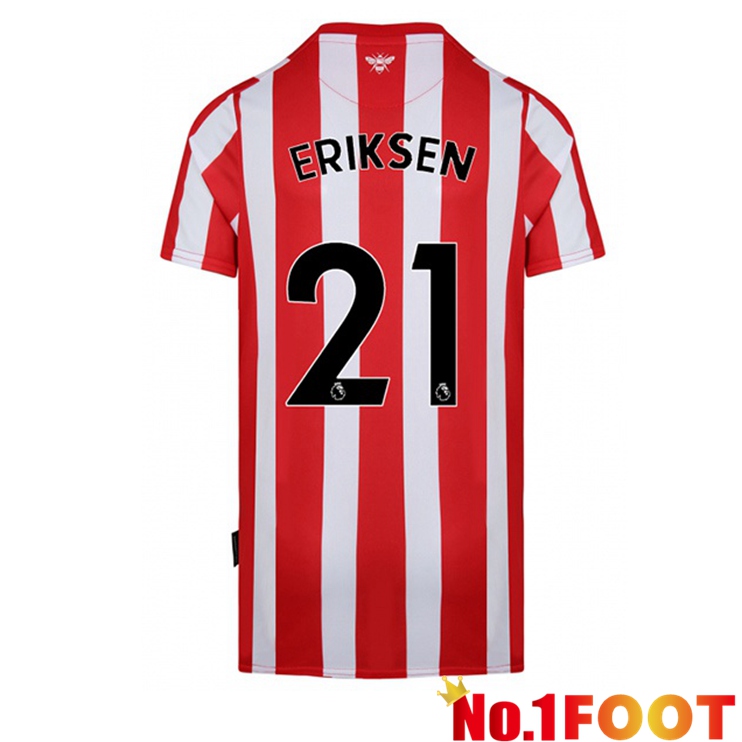 Brentford FC (ERIKSEN 21) Home Red White Jersey 2022/2023