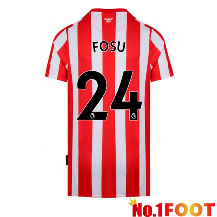 Brentford FC (FOSU 24) Home Red White Jersey 2022/2023