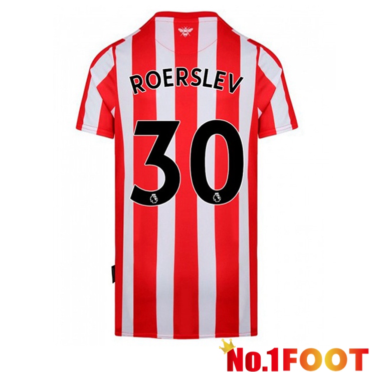 Brentford FC (ROERSLEV 30) Home Red White Jersey 2022/2023