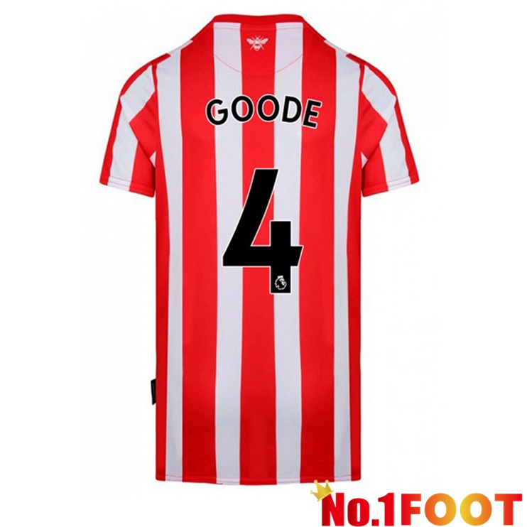 Brentford FC (GOODE 4) Home Red White Jersey 2022/2023