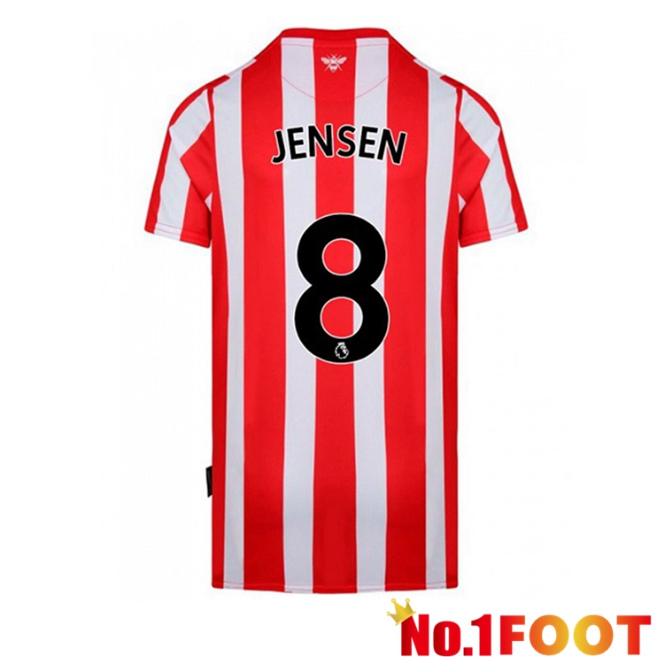 Brentford FC (JENSEN 8) Home Red White Jersey 2022/2023