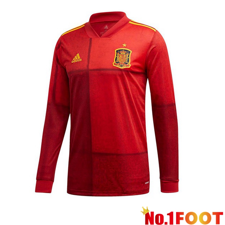 Spain Home Jersey Long sleeve Red 2020/2021