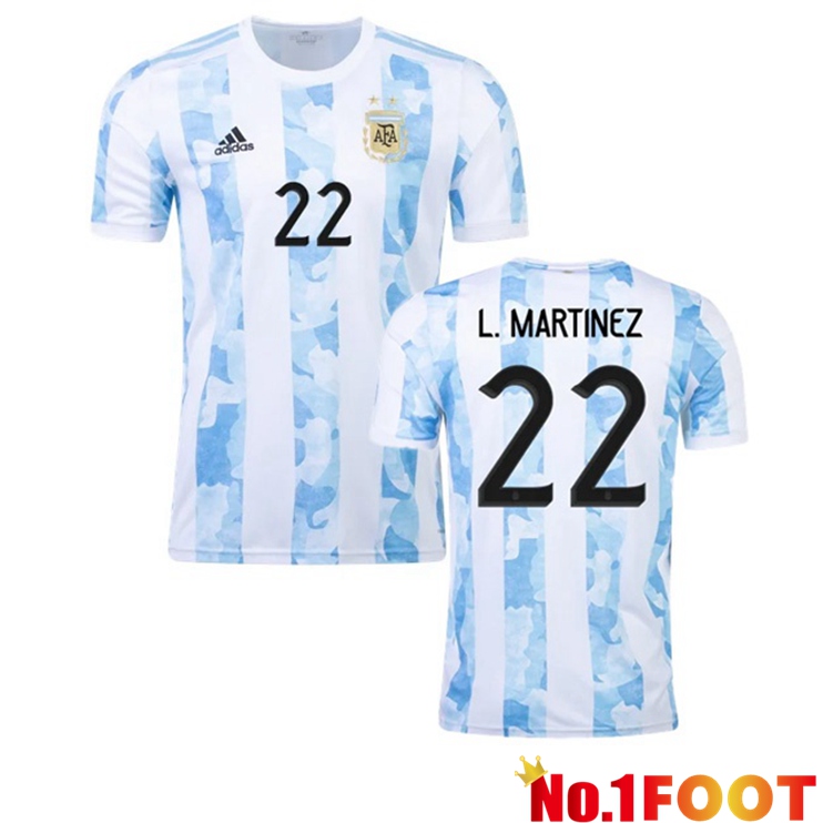 Argentina (L.MARTINEZ 22) Home Jersey 2020/2021