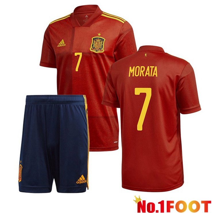 Spain (MORATA 7) Kids Home Jersey 2020/2021