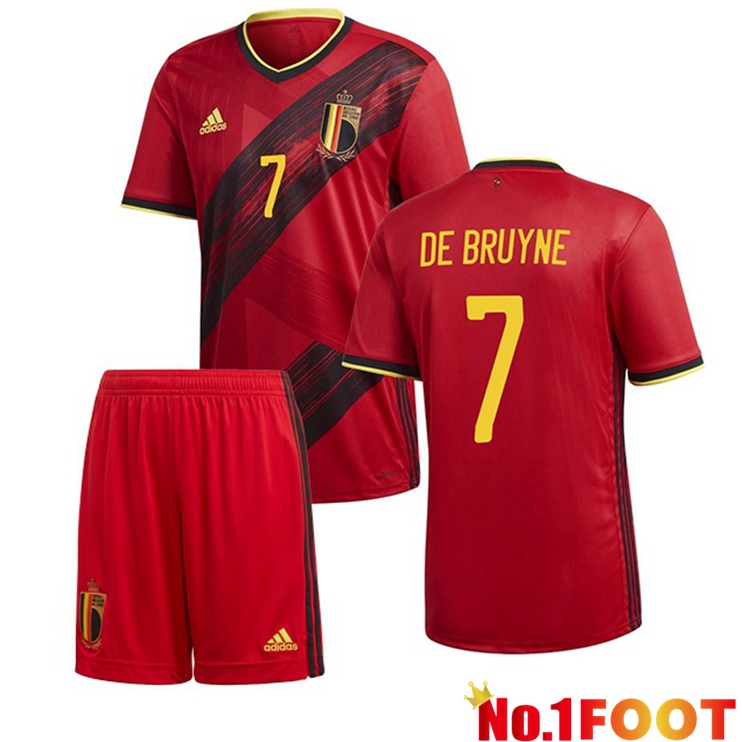 Belgium (DE BRUYNE 7) Kids Home Jersey 2020/2021