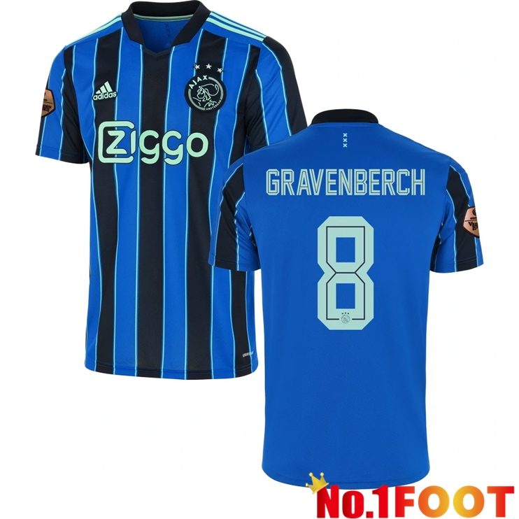 AFC Ajax（GRAVENBERCH 8）Away Jersey Blue 2021/2022