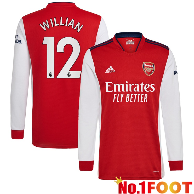 FC Arsenal (WILLIAN 12) Long sleeve Home Jersey 2021/2022