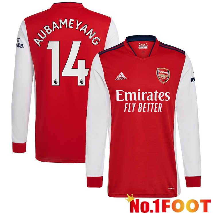 FC Arsenal (AUBAMEYANG 14) Long sleeve Home Jersey 2021/2022