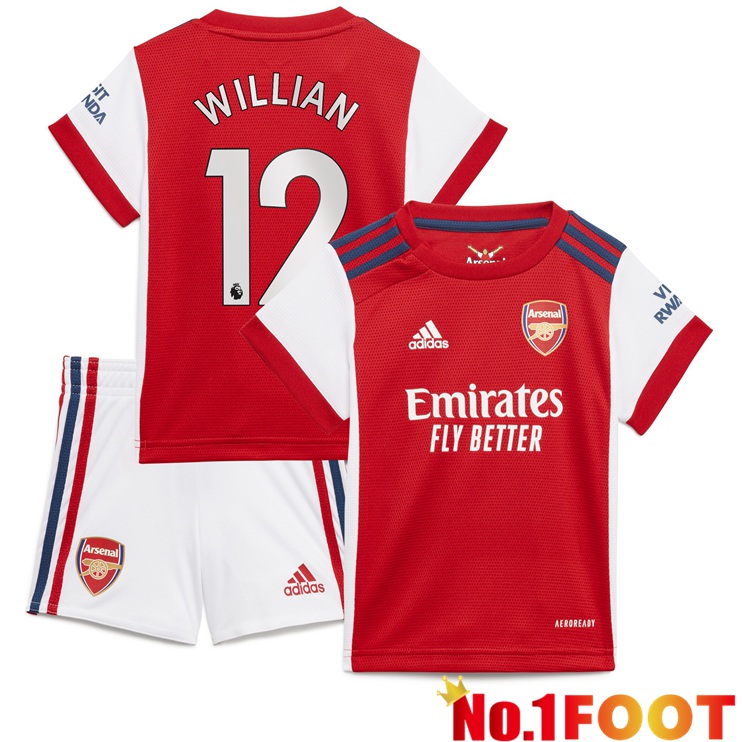 FC Arsenal (WILLIAN 12) Kids Home Jersey Red/White 2021/2022