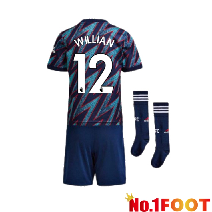 FC Arsenal (WILLIAN 12) Kids Third Jersey Blue 2021/2022