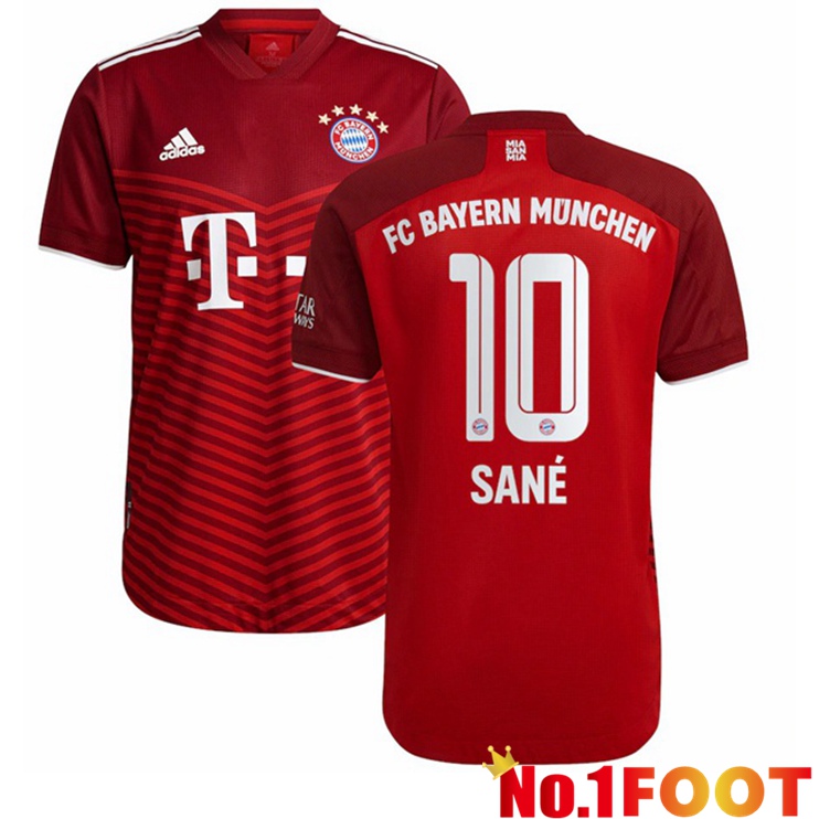 Bayern Munich (Sané 10) Home Jersey Red 2021/22