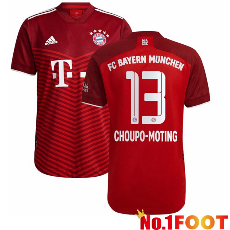 Bayern Munich (Choupo-Moting 13) Home Jersey Red 2021/22