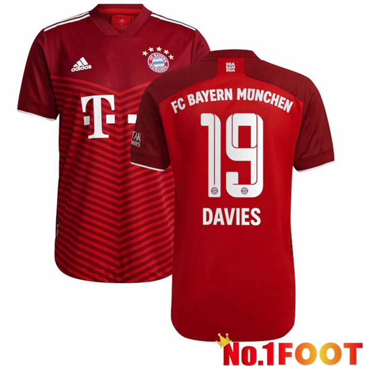 Bayern Munich (Davies 19) Home Jersey Red 2021/22