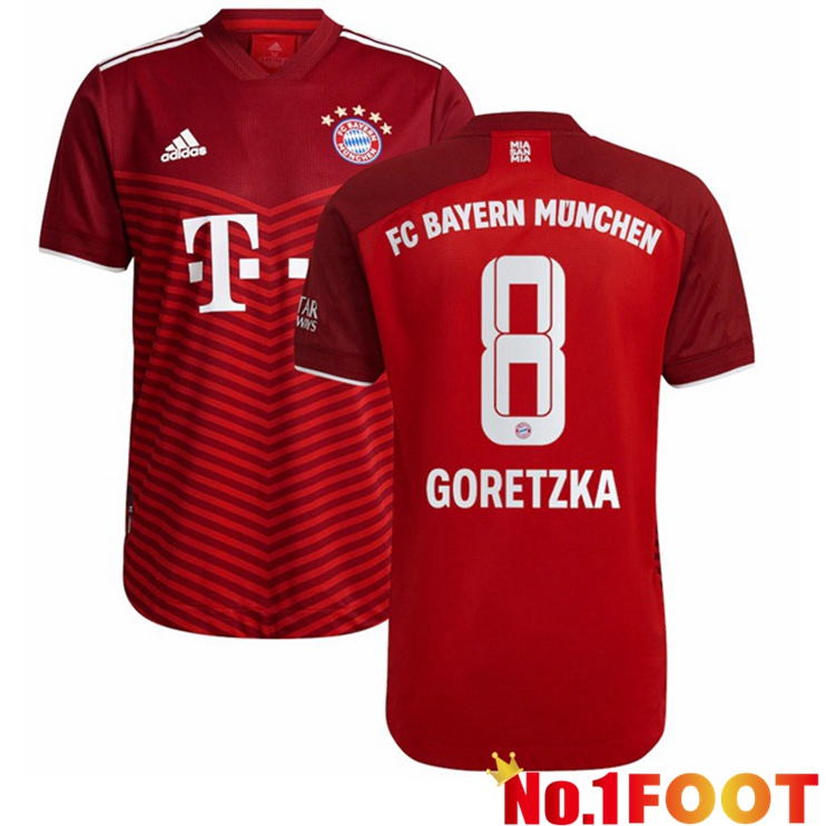 Bayern Munich (Goretzka 8) Home Jersey Red 2021/22