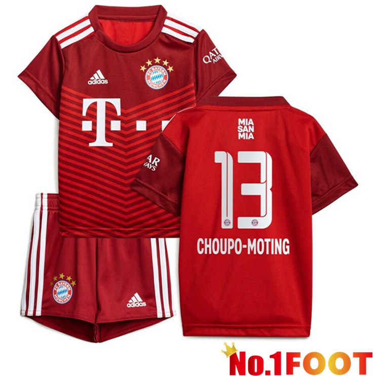 Bayern Munich (Choupo-Moting 13) Kids Home Jersey Red 2021/22