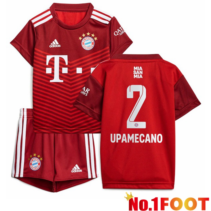 Bayern Munich (Upamecano 2) Kids Home Jersey Red 2021/22