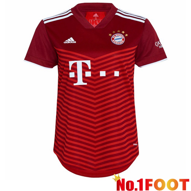 Bayern Munich Womens Home Jersey Red 2021/22