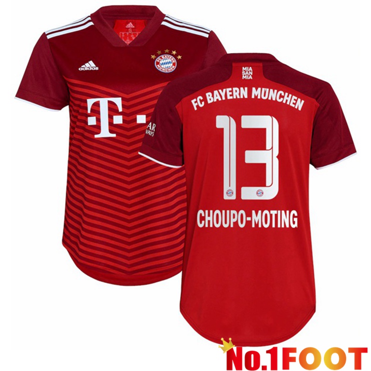 Bayern Munich (Choupo-Moting 13) Womens Home Jersey Red 2021/22